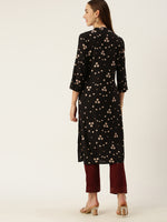 Black Geometric Printed Kurta