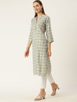 Beige Ethnic Motifs Printed Kurta