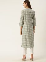 Beige Ethnic Motifs Printed Kurta