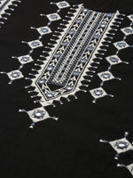 Black  Beige Chevron Printed Kurta