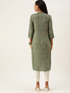 Green Floral Printed Kurta