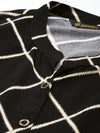 Black  Off White Checked Kurta