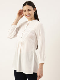 Ivory Rayon Short Kurta