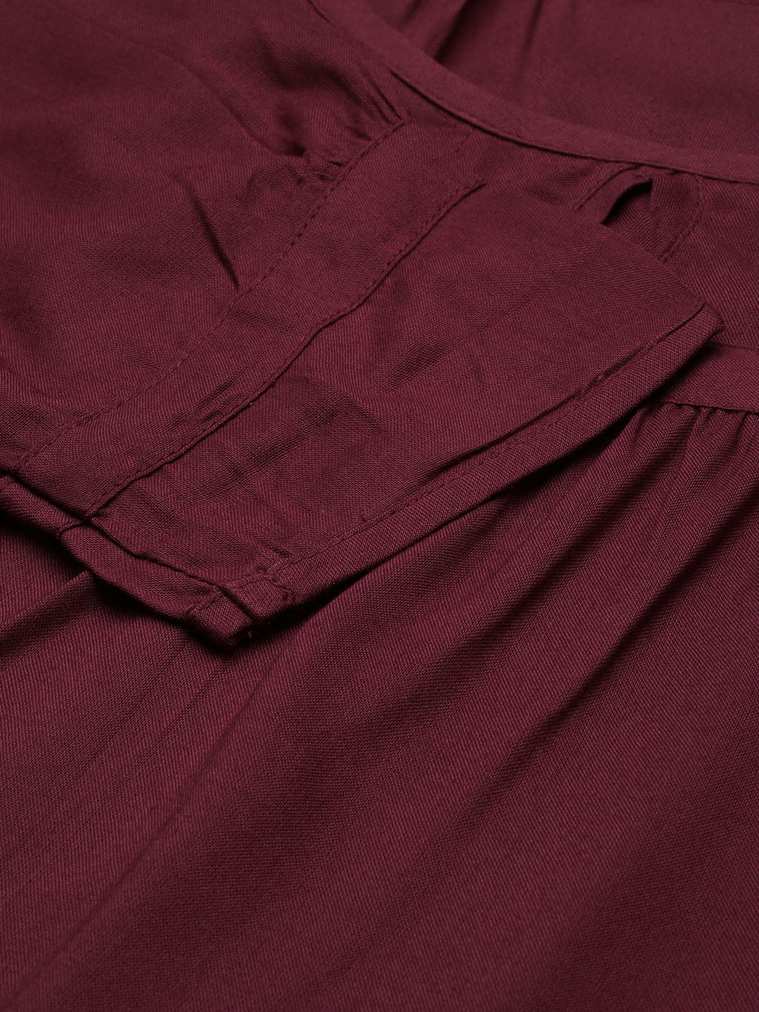 Wine Rayon Short Kurta