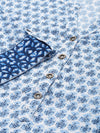 Blue Ethnic Motifs Printed Straight Rayon Kurta
