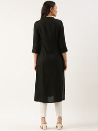 Cadet Blue Solid A-Line Princess Cut Kurta