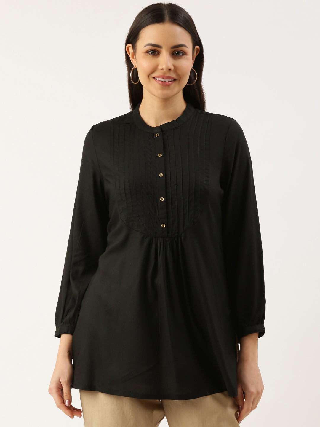 Cadet Blue Band Collar Tunic