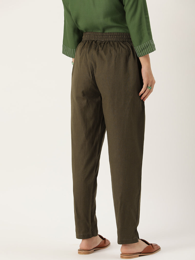 Olive Green Essential Pant