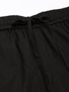 Black Cotflex Solid Pencil Pant