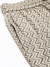 Beige & Grey Zigzag Printed Pencil Pant