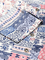 White Ethnic Motifs Printed A-line Princess Cut kurta