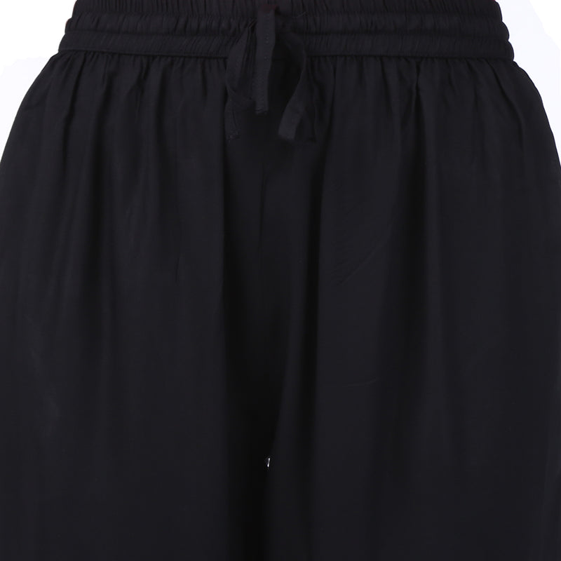 Black Pleated Regular Solid  Pencil Pants