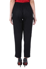 Black Pleated Regular Solid  Pencil Pants