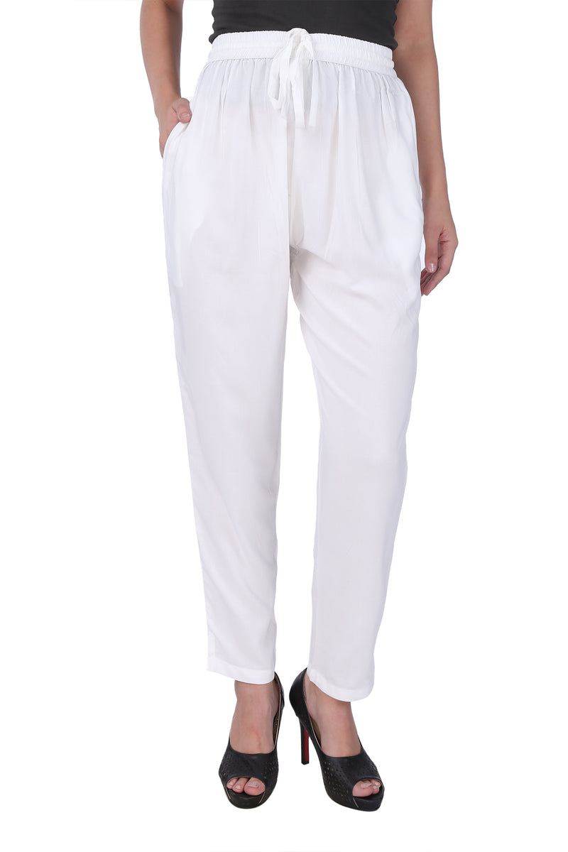 White Essential Pants