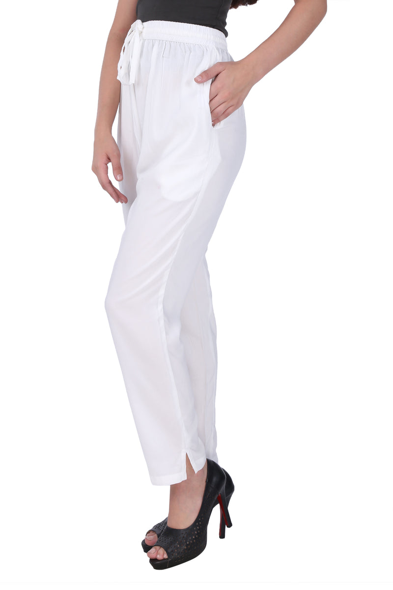 White Essential Pants