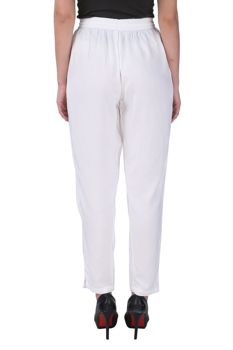 White Essential Pants